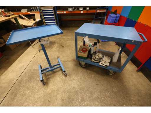   Ablagetisch und Rollwagen