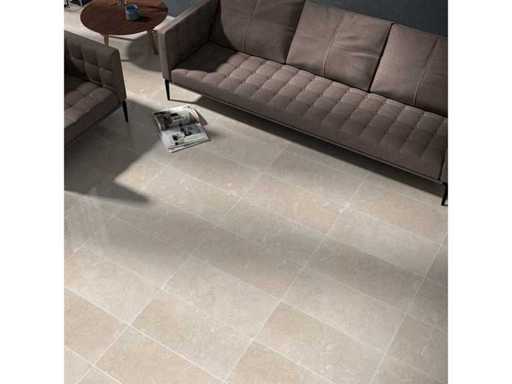 Natuursteen Marmer Creme Geborsteld 40x80x2 cm Tegels 16 m²