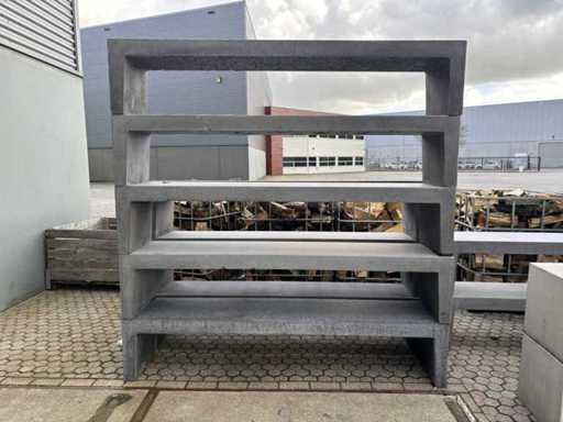 Zitbank beton - Antraciet - 220 cm (8x)