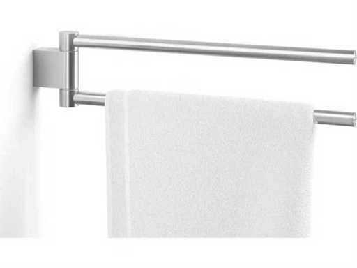 Porte-serviette ZACK Atore en acier inoxydable brossé rotatif