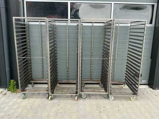 RVS Regaalwagens/platenkarren (4x)