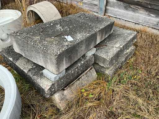 Gros lot de poids en béton