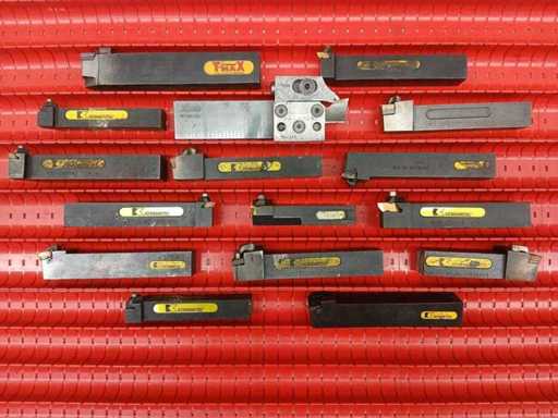 Kennametal / Sandvik Coromant - ad esempio NSR-2525M2, NSR-2525M3, MCLNR-2525M12, TAPR-85M, ecc. - Set portautensili per tornatura