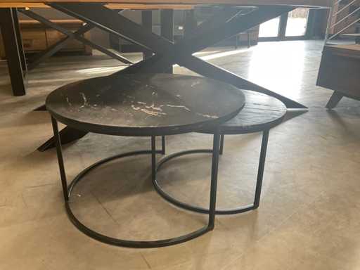 Ensemble de table basse en coton de 2 (4x)