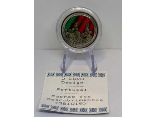 2 Euro Design Colored Portugal Padrao dos Descobimentos