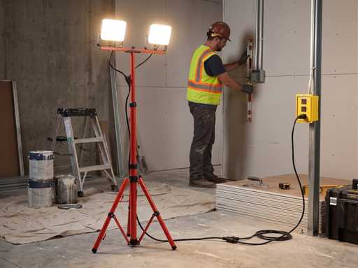 Werklamp 2x50W LED 3in1 kleur CCT Breedstraaler waterdicht met tripod(4x)