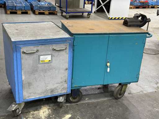   2 mobile workshop cabinets