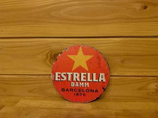 Metal advertising sign round 20cm