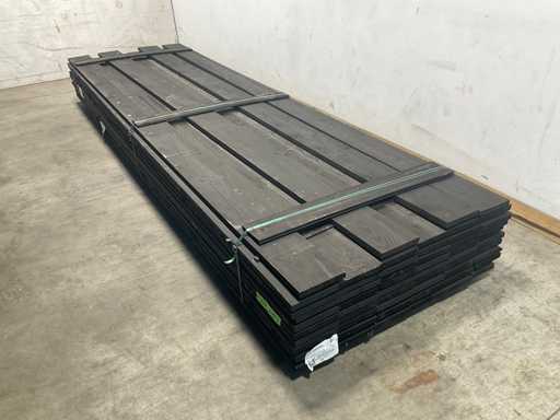 Planche de sapin à plancher noir, imprégné de 400x19,5x2,5 cm (50x)