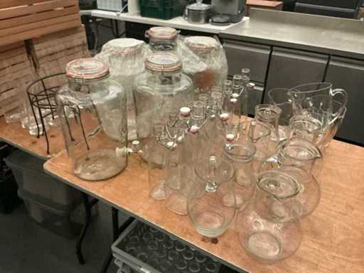 Lot of glass jugs