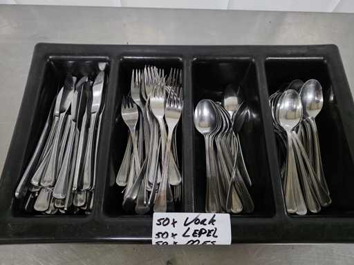 Ensemble de couverts couteau, cuillère et fourchette (50x)