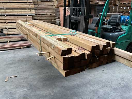 Grenen geïmpregneerde tuinpaal 300x6,8x6,8 cm (40x)