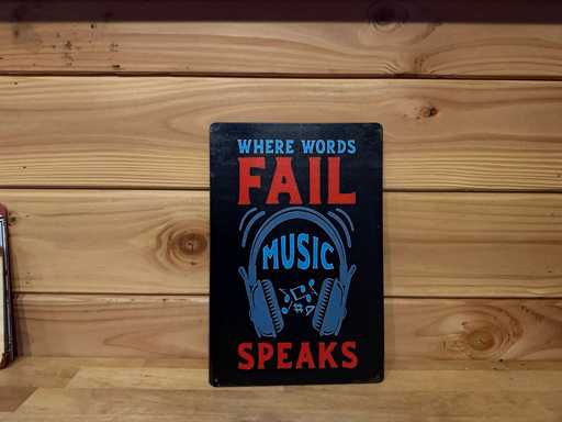 Metalen reclamebord 30x20cm