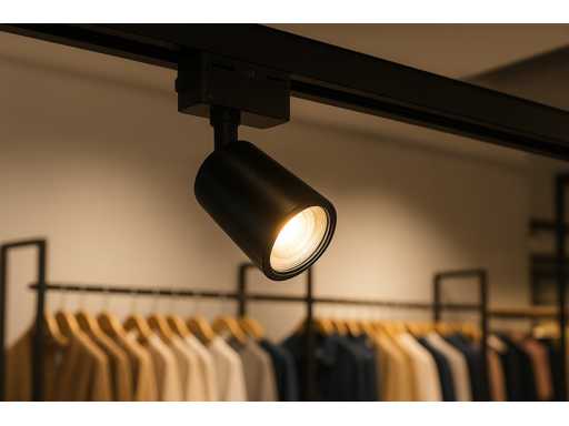 Rail directionnel spot GU10 – Noir – Monophasé – Ø58x80x114 mm – IP20 (x30)