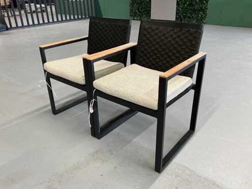 Chaise en bois en forme de Woood (2x)