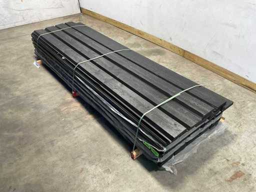 Vuren gevelbekleding startprofiel zwart - 305x18x3 cm (57x)