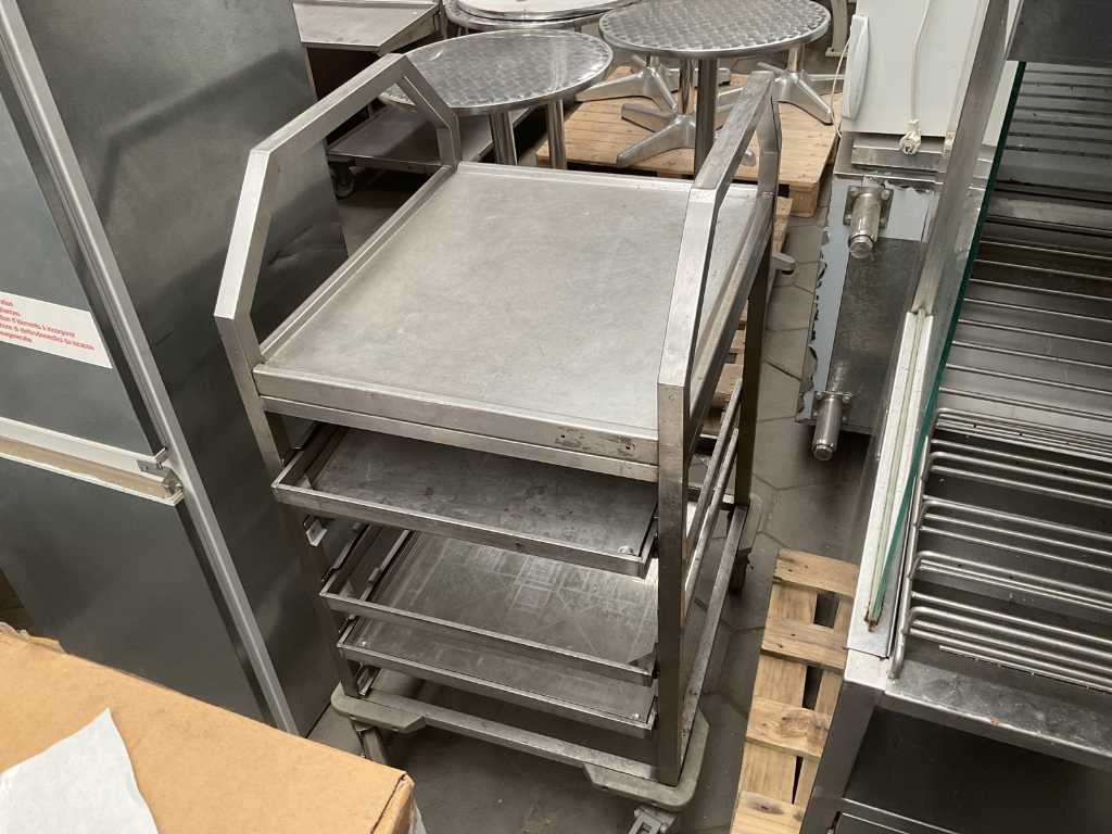 Serving trolley with drawers