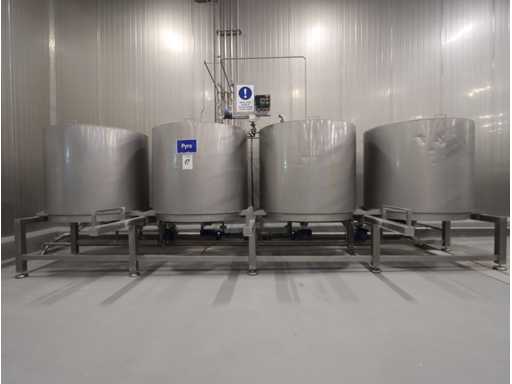 4-voudige geïsoleerde tankopstelling