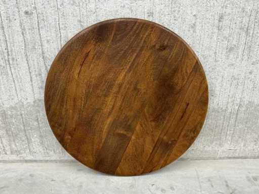 Piano del tavolo in legno rotondo