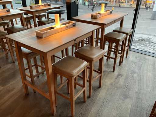 Hutten - Bartafel met 4 barkrukken (2x)