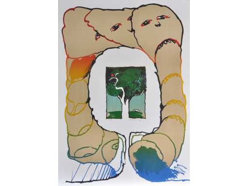 Pierre Alechinsky - retour aux sources - litho