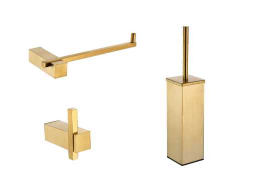 Mawialux toilet accessoire set - geborsteld goud