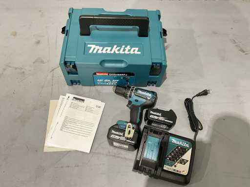 Makita - 2025 - DHP485RFJ burghiu/șurubelniță - Set de scule