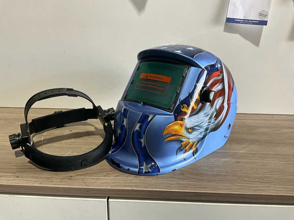 Unison - Blu americano - casco per saldatura / cappuccio per saldatura oscuramento automatico