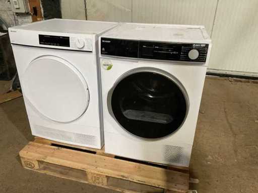 Uscător de rufe Sharp KD-NHH9S8GW3-BX & KD-NC8PW1-BE (2x)