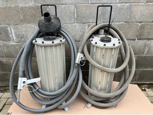 2 x Ibix 25L H2O zandstraalmachine/straalketel