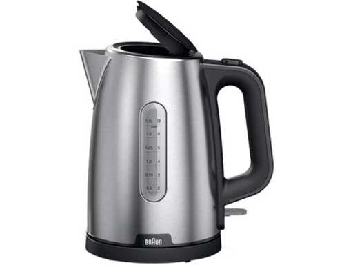 Braun Kettle WK1500BK Black 2200 W 1,7 L roestvrij staal