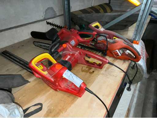 Vari tagliasiepi e motoseghe