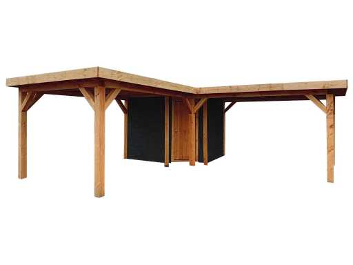 Baldachin de col? de sine st?t?tor cu depozitare 600x600x257cm