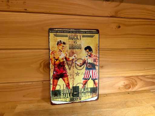 Metalowy szyld reklamowy