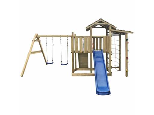 Playground equipment with slide and swings 353x390x268 cm