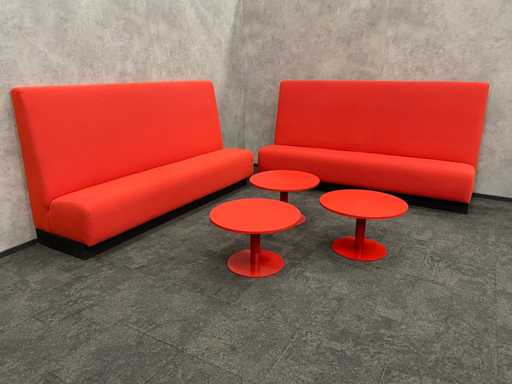 Gispen - set lounge - rosso