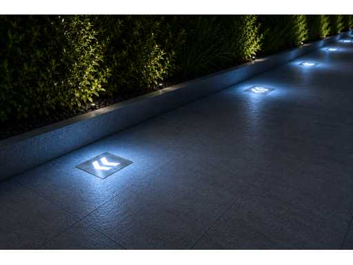 6 x LED Oświetlenie Schodowe 3W - niebieskie - IP54 - ONIKS