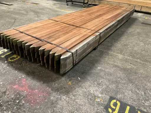 Azobe gepunte palen 60x60 mm (48x)