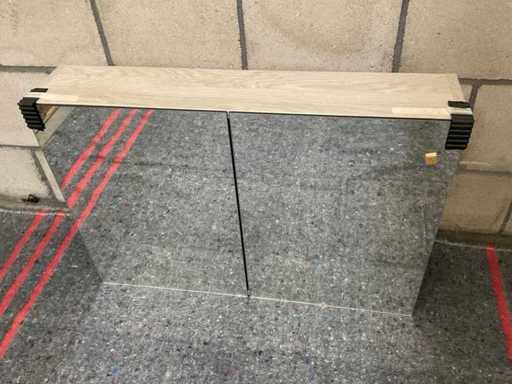 Armoire à miroirs Delpha D-Motion 80 cm à 2 portes