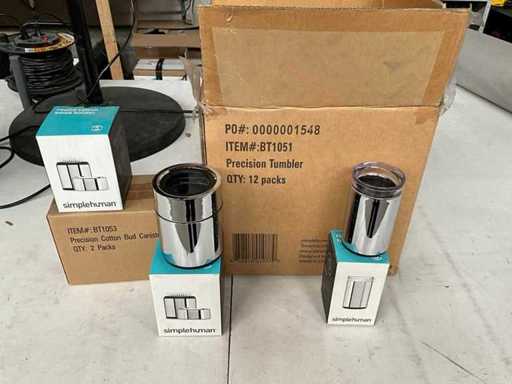 Simplehuman Douche garnituren, wattenstaaf- en tandenborstelhouder (17x)