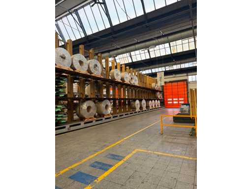 Cantilever shelving for coils