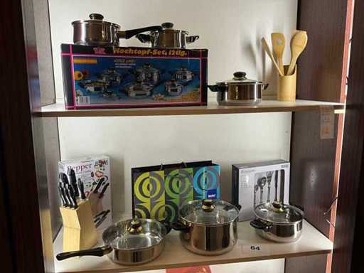 Kitchen utensils + cooking pot set