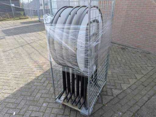 Tavolo a bar pieghevole (6x)