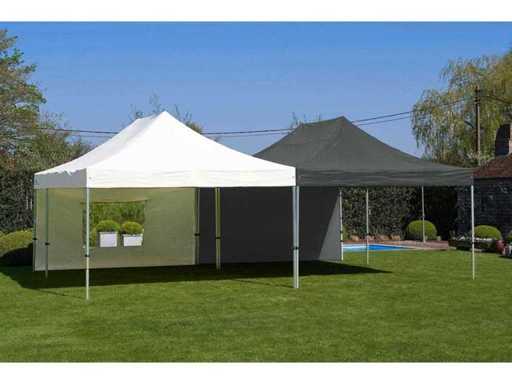 4x6m Party Tent - Aluminum - Anthracite - VOUWTENT.EU