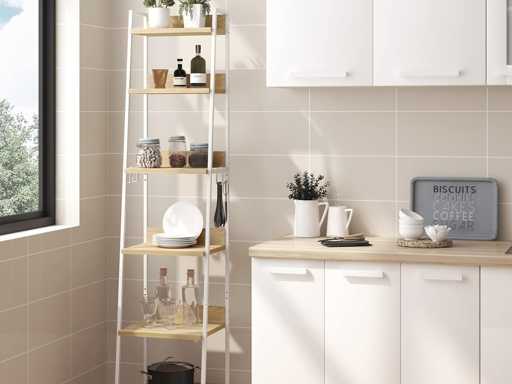 Ladder Shelf Storage Shelf 6-Tier Bookcase