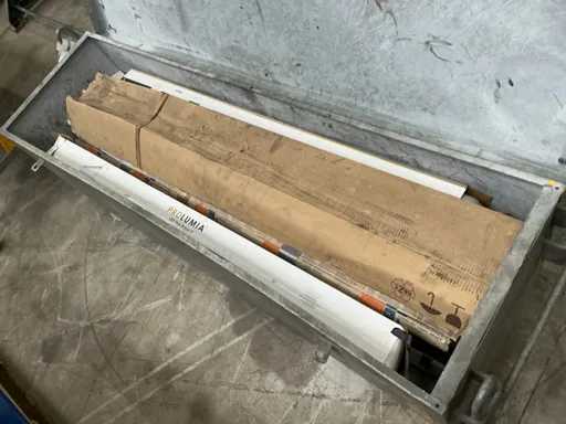 Galvanized lifting barge with LED light fixtures