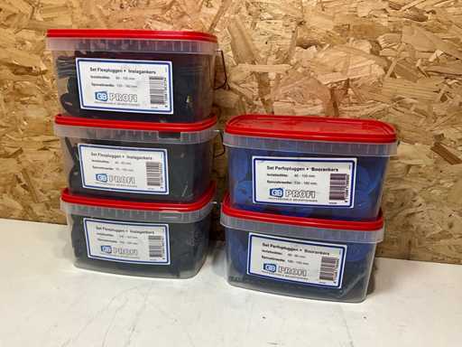 Tappi per secchio GB Profi con ancoraggi a impatto e trapano (5x)