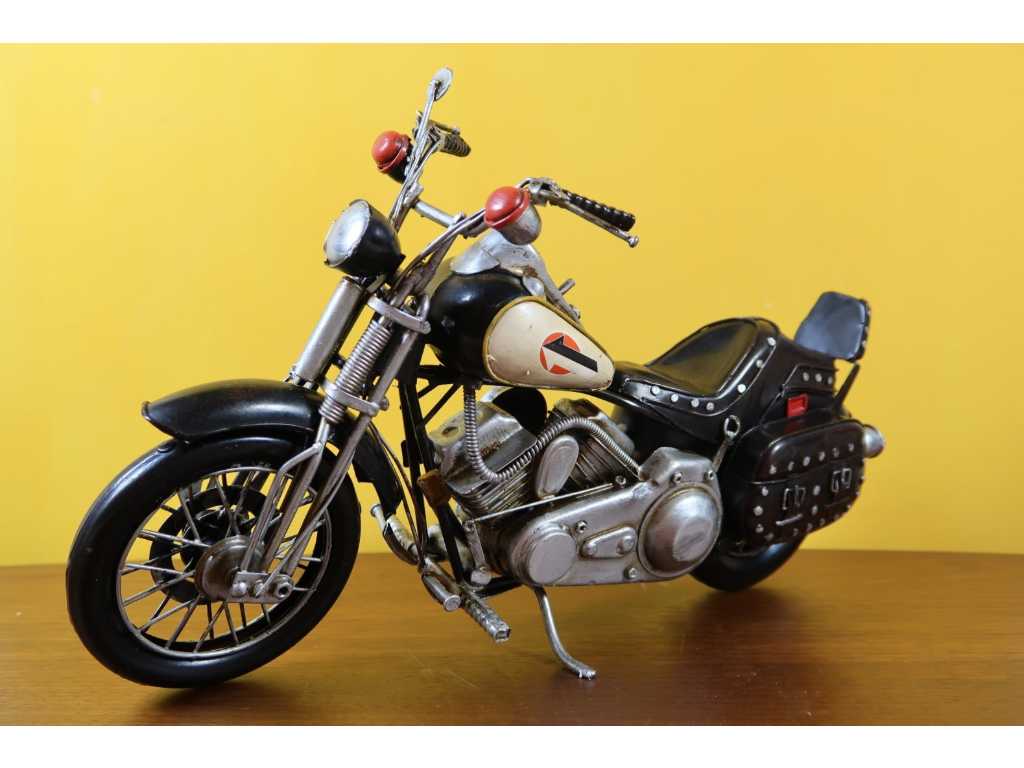 Art 3D en métal 'Harley-Davidson FXSTS 1992' (Fait main, 32 x 21 x 12 cm)