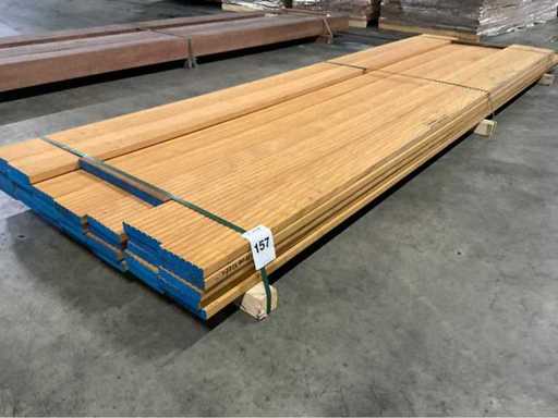 Bilinga vlonderplank met antislip 28x140 mm (32x)