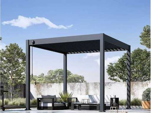 Überdachung - 3x3m - Pergola Lamellendach